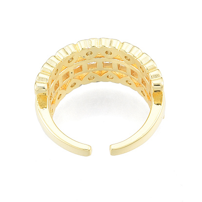 Открытое кольцо-манжета в форме сердца из кубического циркония, настоящие позолоченные украшения из латуни для женщин, без никеля 