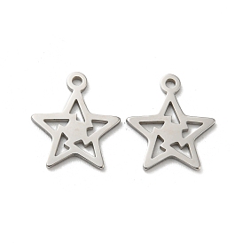 304 Stainless Steel Charms, Star Charms