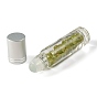 Bouteilles de balle de rouleau de perle de puce de pierre gemme, bouteilles d'huiles essentielles rechargeables en verre