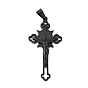 Placage sous vide 304 grands pendentifs en acier inoxydable, breloque croix crucifix