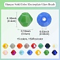 2250Pcs 15 Colors Opaque Solid Color Electroplate Glass Beads Strands, AB Color Plated, Faceted, Bicone
