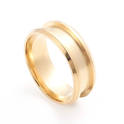 Ионное покрытие (ip) 201 рифленые кольца для пальцев из нержавеющей стали, кольцевой сердечник, для изготовления инкрустации