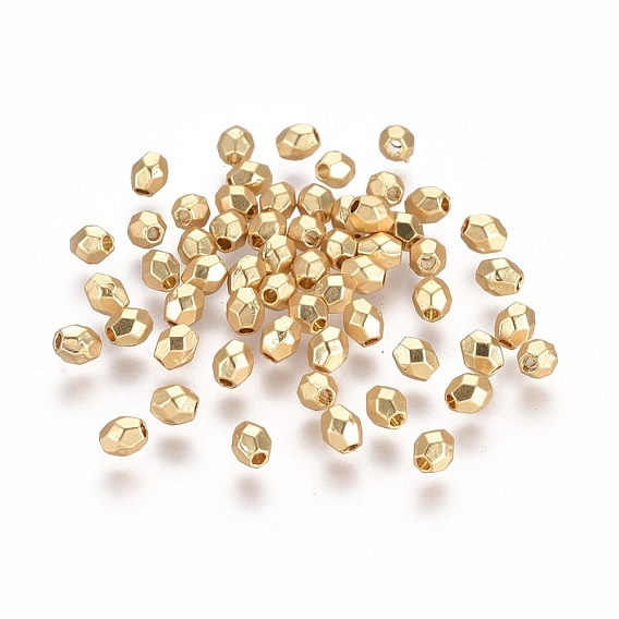 Alloy Spacer Beads, Lead Free & Nickel Free & Cadmium Free, Faceted, Oval