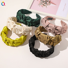 Simple and Fashionable Fabric Headband with Wide Folded Edges for Women