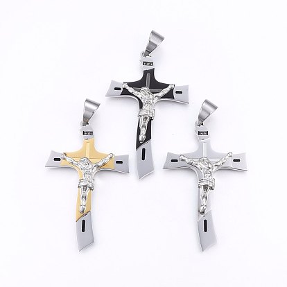 Easter Theme 304 Stainless Steel Enamel Big Pendants, For Easter, Crucifix Cross
