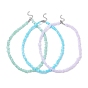 3 pcs 3 ensemble de colliers de chaîne en perles acryliques de couleur