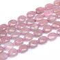 Naturel de fraise de quartz brins de perles, facette, ovale