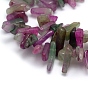 Natural Agate Beads Strands, Chip, Dyed