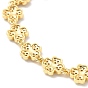 Clear Cubic Zirconia Clover Link Chain Bracelet, Rack Plating Brass Jewelry for Women, Lead Free & Cadmium Free