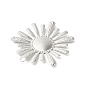 Placage ionique (ip) 304 pendentifs en acier inoxydable, charmes de fleurs