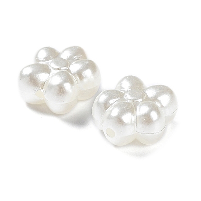 Perles acryliques opaques, métal enlacée, fleur