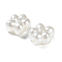 Perles acryliques opaques, métal enlacée, fleur