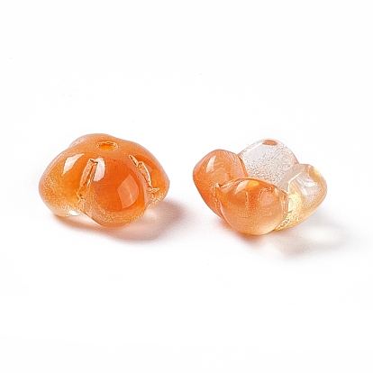 Electroplate Glass Bead, Flower