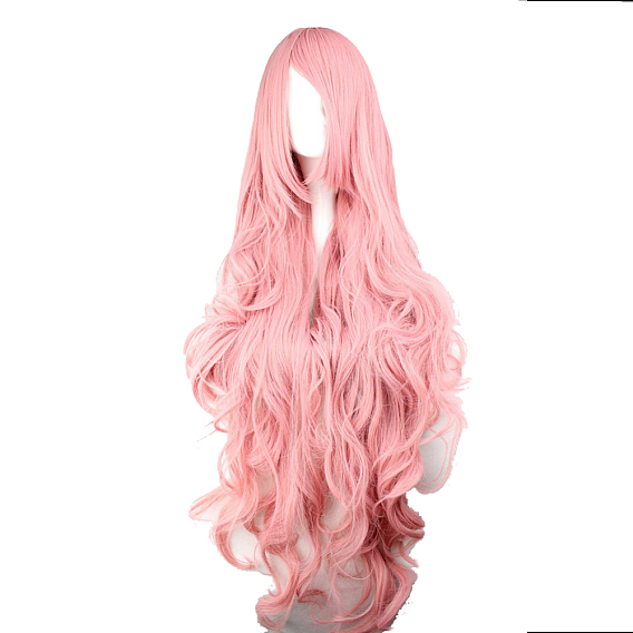 Cosplay Party Wigs, Synthetic Wigs, Heat Resistant High Temperature Fiber, Long Wave Curly Wigs for Women
