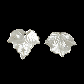 Pendentifs en plastique imitation perle abs, 24.5x23.5x3mm, Trou: 1.5mm