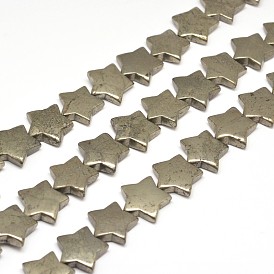 Star Natural Pyrite Beads Strands