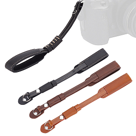 CHGCRAFT 3Pcs 3 Colors PU Leather Camera Hand Strap, Camera Wrist Strap