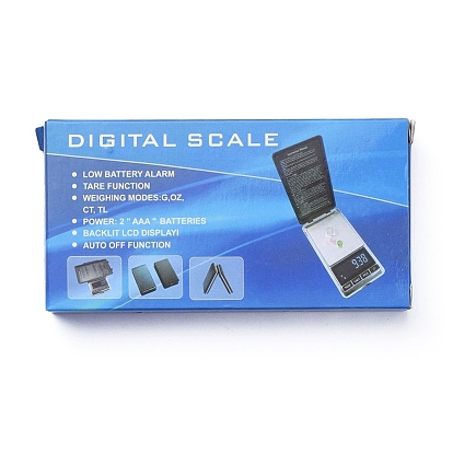 Balanza de bolsillo digital portátil, 500 g / 0.01 g en pequeña escala de gramos y onzas, escala de joyería, sin batería