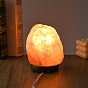Лампа из натуральной гималайской каменной соли, с дерева базы, 1 кабель питания (китайский 2 штекер) и 1 лампочка