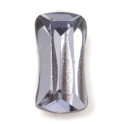 Espalda puntiaguda y cabujones de diamantes de imitación de cristal, facetados, Rectángulo