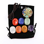7 kits de pierres de cristal de guérison des chakras, y compris 7 pierres de pouce de chakra spirituel roulées et 1 collier