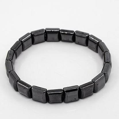 Fashionable Magnetic Synthetic Hematite Stretchy Bracelets