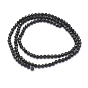 Natural Obsidian Beads Strand, Faceted, Round
