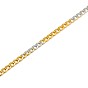 Ионное покрытие (ip) 304 бордюрная цепочка из нержавеющей стали / ожерелья из витой цепочки, с карабин-лобстерами 
