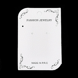 Cartes d'affichage de bijoux de papier, cartes d'affichage de boucles d'oreilles et colliers, rectangle