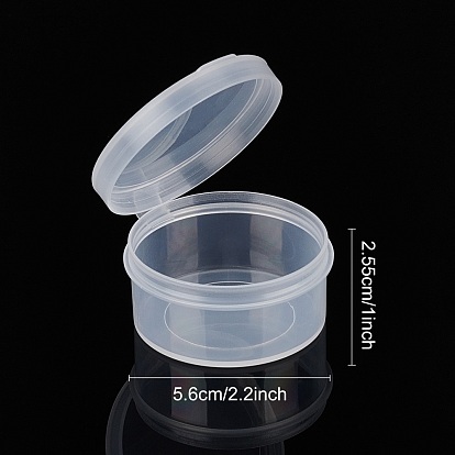 Polypropylene(PP) Storage Containers, with Hinged Lid, for Beads, Jewelry, Small Items, Column