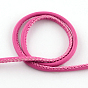 Imitation cordons ronds de cuir avec des cordes de coton à l'intérieur, 3mm, environ 8.74 yards (8m)/rouleau