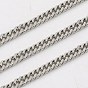 304 Stainless Steel Double Link Chains, Unwelded, Faceted