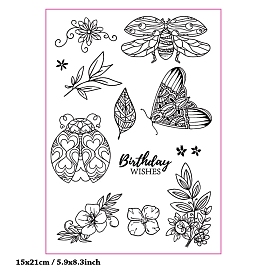 Clear Silicone Stamps, for DIY Scrapbooking, Photo Album Decorative, Cards Making, Butterfly