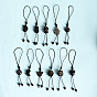Natural Silver Obsidian Pendant for Mobile Phone Strap, Haging Charms Decoration