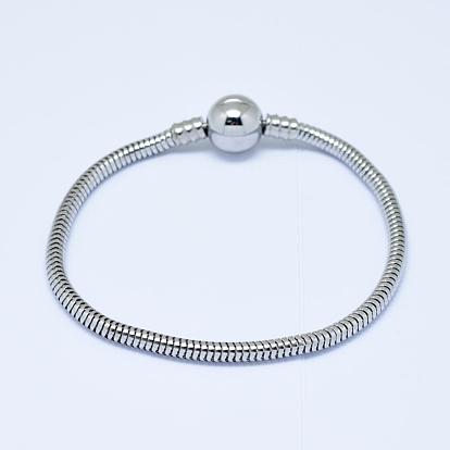 304 Stainless Steel European Style Bracelets for Jewelry Making