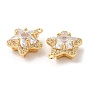 Brass and Clear Cubic Zirconia Pendants, Star