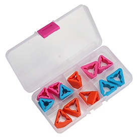 Bouchons en plastique pour aiguilles en tricot, protège-pointes pour aiguilles à tricoter triangulaires