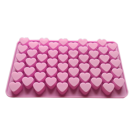 Moules en silicone bricolage coeur, moules fondants, pour la glace, chocolat, candy, fabrication artisanale de résine UV et de résine époxy, 55 cavités