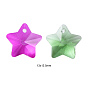 Transparent Glass Charms, Faceted, Star