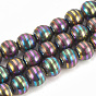 Electroplate Non-magnetic Synthetic Hematite Beads Strands, Round
