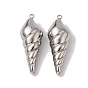 304 Stainless Steel Pendants, Conch Charm