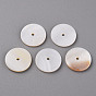 Natural Freshwater Shell Beads, Heishi Beads, Flat Round