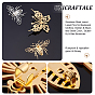 Unicraftale 4Pcs 4 Style Butterfly & Bee Brooches, 201 Stainless Steel Insect Lapel Pins for Backpack Clothes