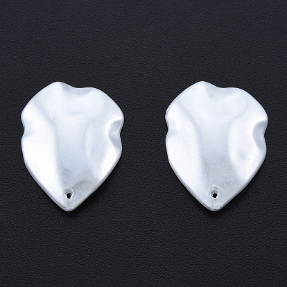Pendentifs en plastique imitation perle abs, feuille
