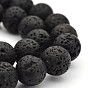Dyed Lava Rock Round Beads Strands, 12mm, Hole: about 2.5~3mm, about 33pcs/strand, 15.3 inch