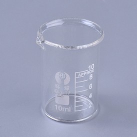 Glass Beaker Measuring Cups, with Graduated Measurements, for Lab