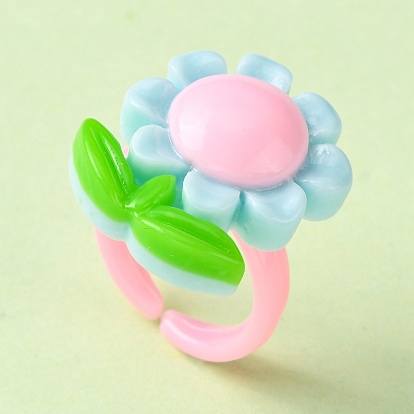Милые смешанной формы акриловой малыша манжеты кольца, открытые кольца, 13 мм, 36 шт / коробка