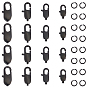 Unicraftale 16Pcs 4 Styles 304 Stainless Steel Lobster Claw Clasps, with 16Pcs 304 Stainless Steel Open Jump Rings