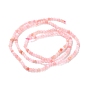 Натуральный розовый опал бусы пряди, круглые, класс AAA