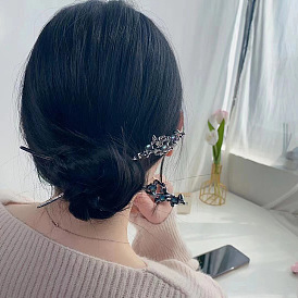 Épingle à cheveux irrégulière exquise pour le style chinois, élégant accessoire de chignon de costume ancien avec un design minimaliste moderne et une qualité haut de gamme